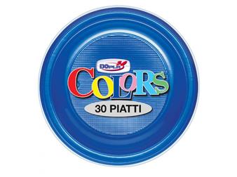 PIATTI PIANI S/R D220 PZ.30 BLU DOPLA