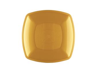 **PIATTI PIANI QUADRATI PS ORO X12PZ.