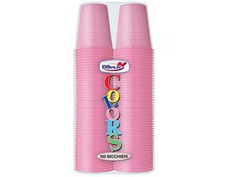 BICCHIERI 200CC PZ.100 ROSA DOPLA