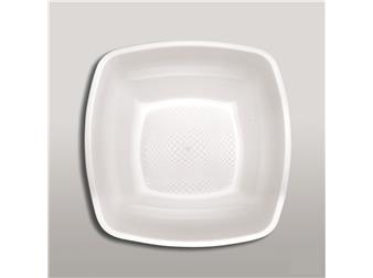 PIATTI FONDI QUADRATI PP BIANCO X25PZ.