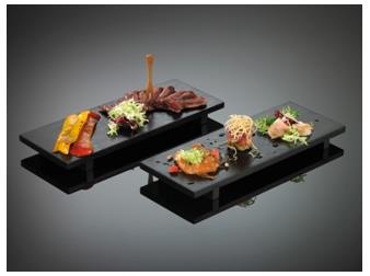VASSOIO SUSHI IN BAMBOO NERO 30X11X2,5